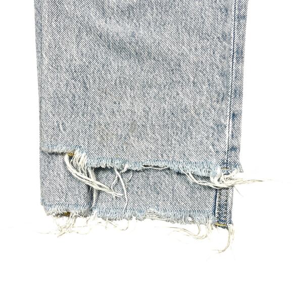 Dynamite Denim Chiara Mid-Rise Straight Jeans Sz 2 Light Wash Distressed Grunge - Picture 8 of 12